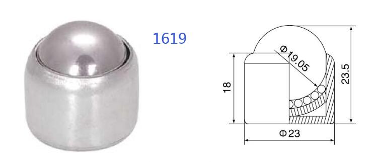 spring load ball transfer unit yaylı bilyalı transfer ünitesi