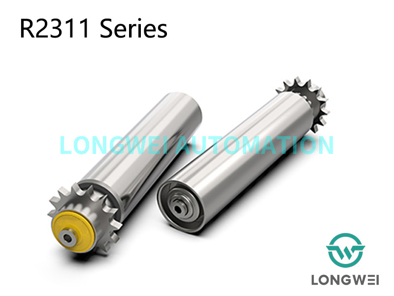 Ağır Hizmet Tipi Çelik Tek Sıralı Dişli Palet Konveyör Rulosu