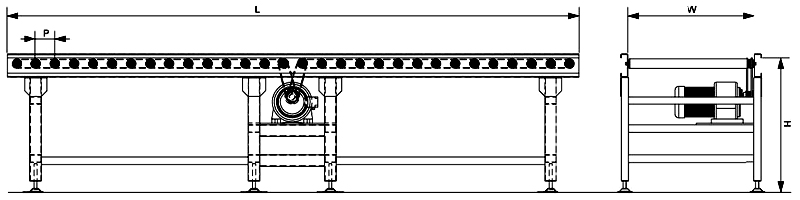 polyvee makaralı konvey&ouml;r