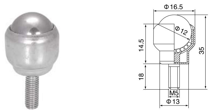 cıvata sabitlemeli bilyalı transfer &uuml;nitesi