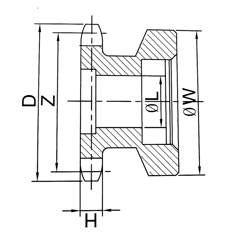 biriken &ccedil;elik zincir dişlisi