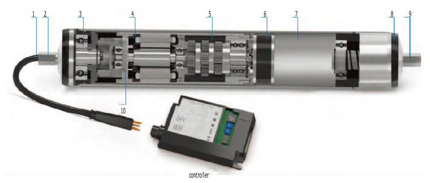 Dişli motor silindiri karşılık gelen par&ccedil;aların adı