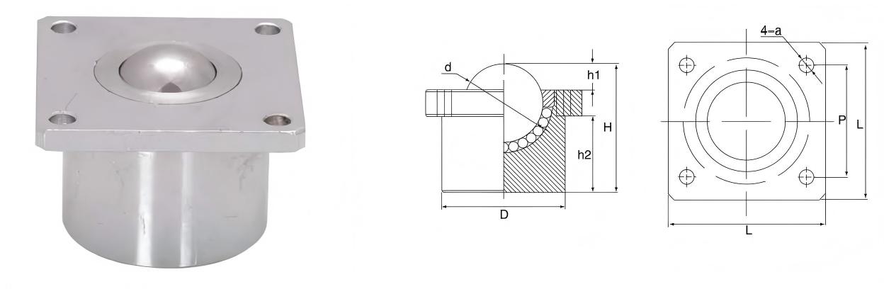 &Uuml;st Flanş Montajlı Ağır Y&uuml;k Bilyalı Transfer &Uuml;niteleri