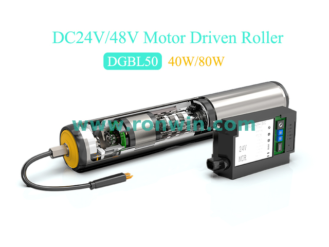 DC 24V/48V Ayarlanabilir Hız Fırçasız Dişli Motor Tahrikli Silindir
