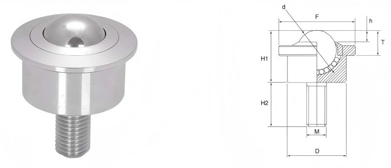 Ağır İşlenmiş &Ccedil;elik Saplama Bilyalı Transfer &Uuml;nitesi