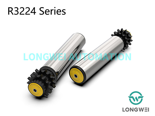 Çift Sıralı Polimer Dişli Biriktiren Konveyör Rulosu