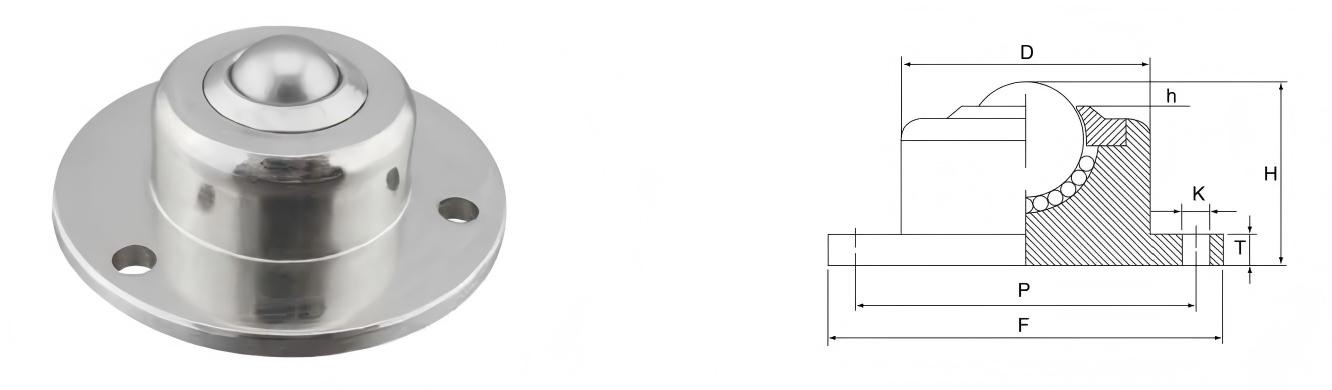 T&uuml;f Serisi Taban Sabitlemeli Orta Y&uuml;k Bilyalı Transfer &Uuml;nitesi