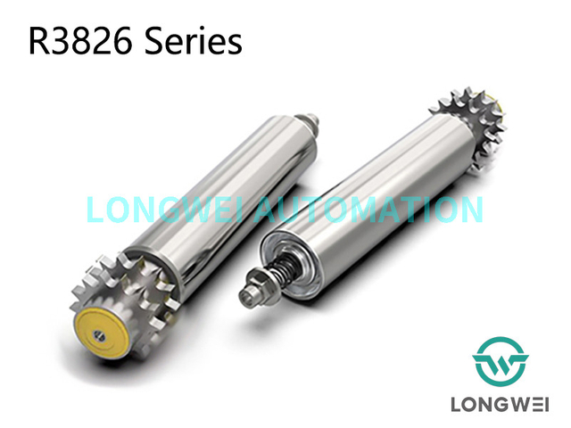 Çift Sıralı Çelik Dişli Ayarlanabilir Biriktirme Konveyör Rulosu