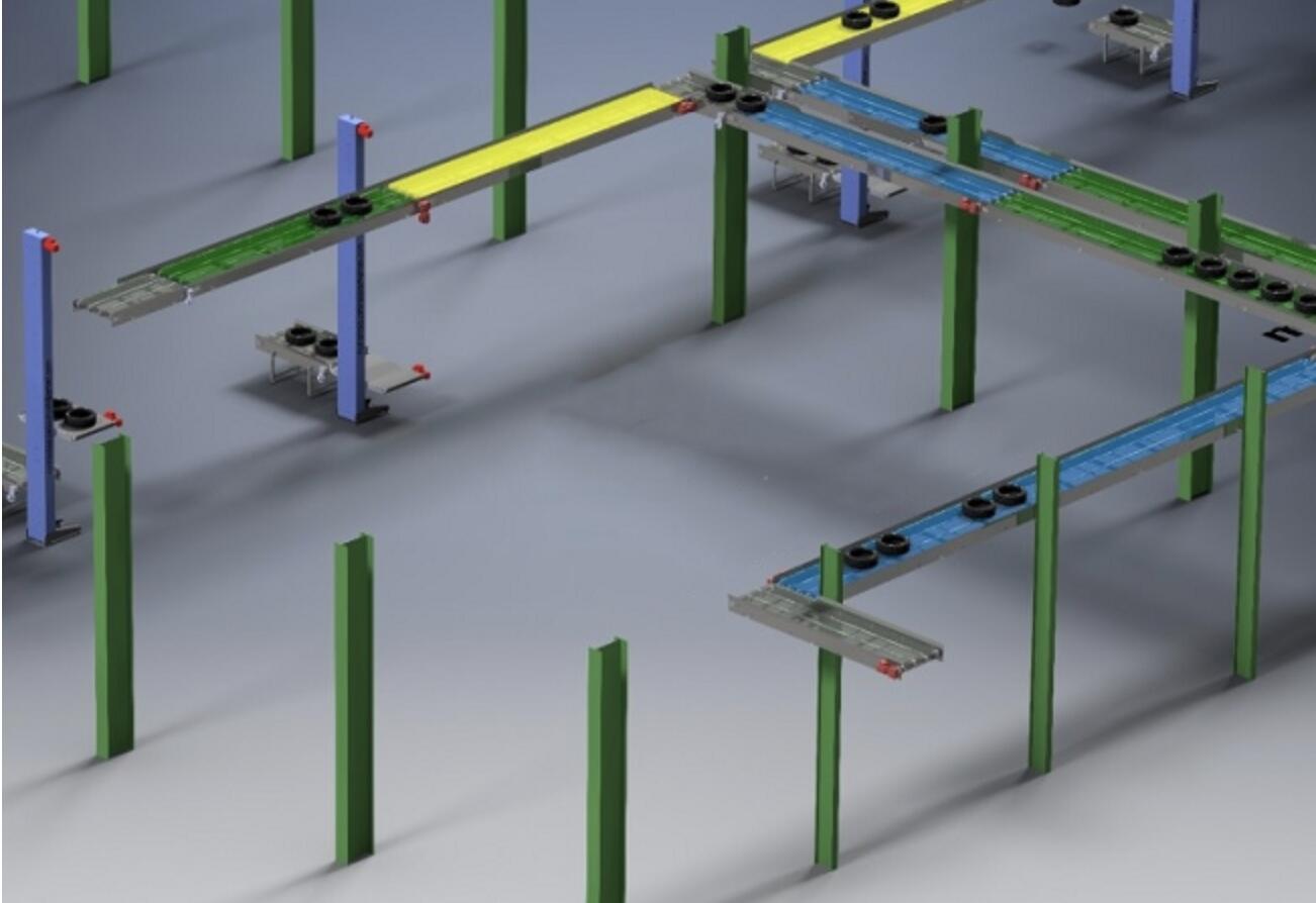 otomobil lastiği &uuml;retim konvey&ouml;r hattı